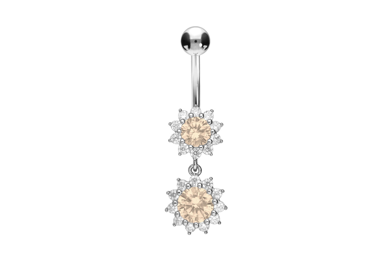 Piercingline DE Chirurgenstahl Bananabell 2 KRISTALLBLUMEN ffb1e1a5c05dfcfac65eaf06b3260be6
